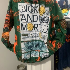 Members Only Graphic Green and Orange Jacket